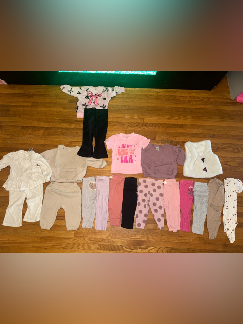 Cat & Jack Pink and Black Girls' Outfit Set
